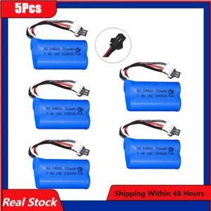 7.4V 700mAh Li-ion battery SM-2P for MN45 WPL D12 Water Gel Gun Blaster RC Toys - Picture 1 of 8