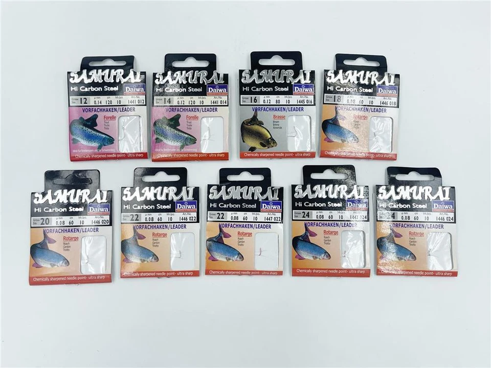 Daiwa Samurai Ganci Pre-Scomparto Legati Anti-Spazio da Pesca 10 Pezzi Anti-Scomparto con Gancio