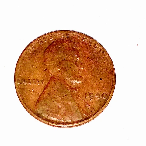 1940 Abe Lincoln USA WHEAT PENNY - NO MINT MARK ~ RARE 1 CENT COIN Cover