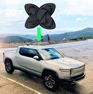 Rivian Sunshade R1T/R1S Roof Sun Shade Rivian Interior Accessories GREY 2 PC - Foto 1 di 4