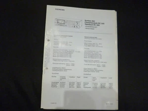 Original Service Manual Siemens System 300 RC 300 - Bild 1 von 1