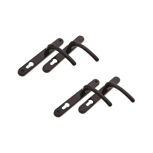 uPVC Door Handle Fab & Fix Sprung Double Glazing PVC French Door Black X2 Pairs - Picture 1 of 4