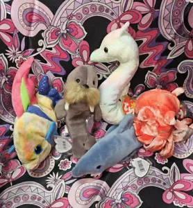 5x WASSER WASSERTIERE KONVOLUT ✨️ MWMT Mint, Near Mint ✨️ TY Beanie Baby Plüsch - Bild 1 von 9