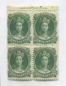 Nova Scotia 1860 8 1/2 cents block of 4 unmounted mint NH - Picture 1 of 1