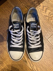 Unisex Converse Chuck Taylor All Star Leather Low Top Black M5.5 W7.5 38 - Picture 1 of 3