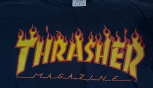 VTG 90's Thrasher magazine Skateboard T-shirt Live to Skate or Die San Franc - Picture 1 of 4