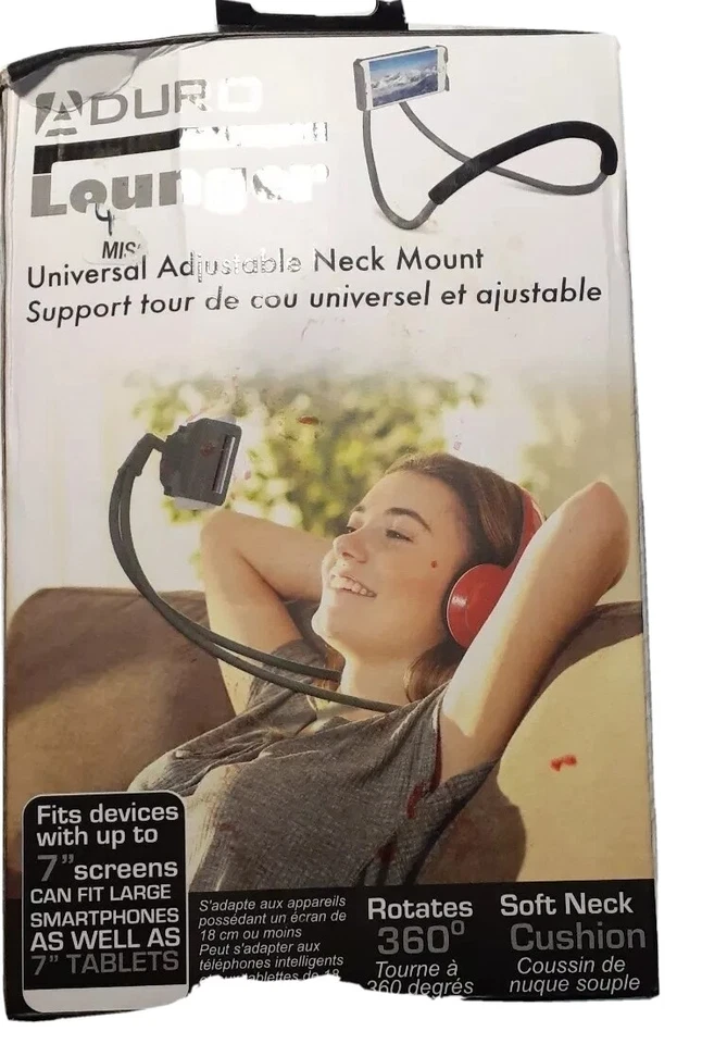 УНИВЕРСАЛЬНЫЙ РЕГУЛИРУЕМЫЙ ДЕРЖАТЕЛЬ ДЛЯ ТЕЛЕФОНА НА ШЕЮ ADURO LOUNGER ОТКРЫТАЯ КОРОБКА - Изображение 1 из 4