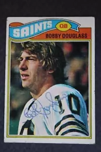 New Orleans Saints QB Bobby Douglass signed autograph 1977 Topps football card - - Picture 1 of 1
