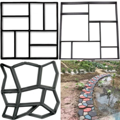 Pflasterform aus Kunststoff Schalungsform Garten Trittsteine Beton Gießform 1-4x - Bild 1 von 4