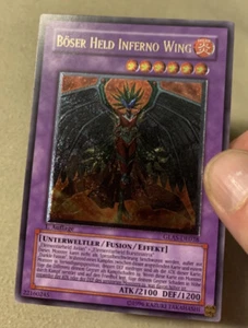 Böser Held Inferno Wing GLAS Ultimate Rare Near Mint 1.Auflage Yu Gi Oh Sammlung - Bild 1 von 2