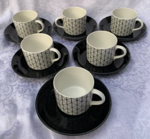RORSTRAND SWEDEN MID CENTURY 6 X CUPS & SAUCERS VENEZIA - Picture 1 of 16