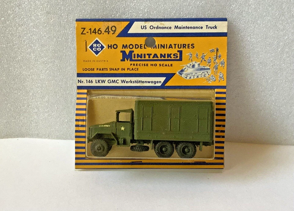 Roco Minitanks Nr. 146 LKW GMC Scala H0 US Truck Nuovo 2 pezzi disponibili - Immagine 1 di 1