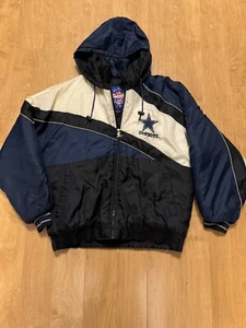 Vintage NFL Gameday FANS Football Dallas Cowboys Zip Up Jacket Coat Mens L - Picture 1 of 4