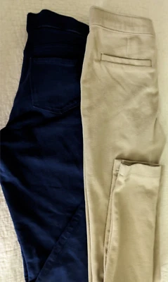 Oshkosh 2 pack Girls School Uniform Ponte Pants Size 10 Adjustable Stretch - Image 1 of 4