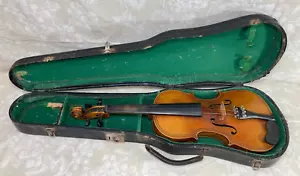 Vintage Violin Double Purfling Maggini Style w/ Case No Label 3/4 Size - Picture 1 of 12