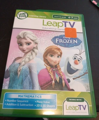 Frozen Game For Leap Frog TV Educational Gaming System Disney Mathematics 2015 - Image 1 of 4
