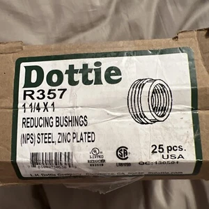 Scatola da 23 Boccole Riducitrici Acciaio Dottie Marca R357 1-1/4"" x 1"" Placcate in Zinco - Foto 1 di 3