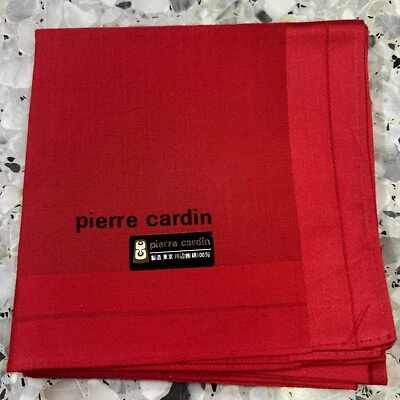 "PAÑUELO DE HOMBRE VINTAGE ROJO LISO CLÁSICO ALGODÓN BOLSILLO ARTE CUADRADO 18"" #PC15" Foto 1 de 3