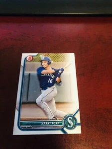 2022 Bowman Chrome Prospects Harry Ford  Seattle Mariners Baseball Card #BCP-78 - Bild 1 von 2