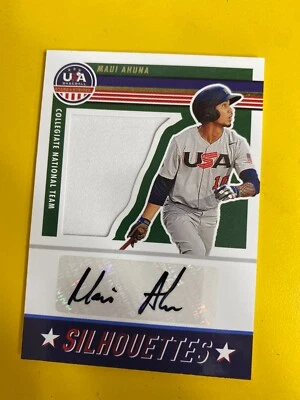 DA87469 2023 USA Stars Stripes USA Silhouettes AUTO Jersey Maui Ahuna /200 - Image 1 of 2