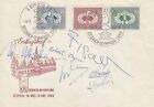 1960 FDC handsigniert von Weltmeistern Bobby Fischer, Max Euwe, USA Schachteam