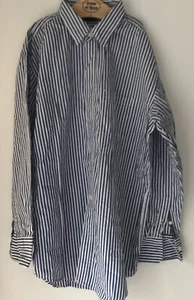 Boys Gap Kids Striped Shirt Blue And White Size XL (12) VGC - Picture 1 of 7