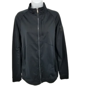 Under Armour Unisex Black Mock Neck Full Zip Loose Fit Track Jacket Size Small - Picture 1 of 10