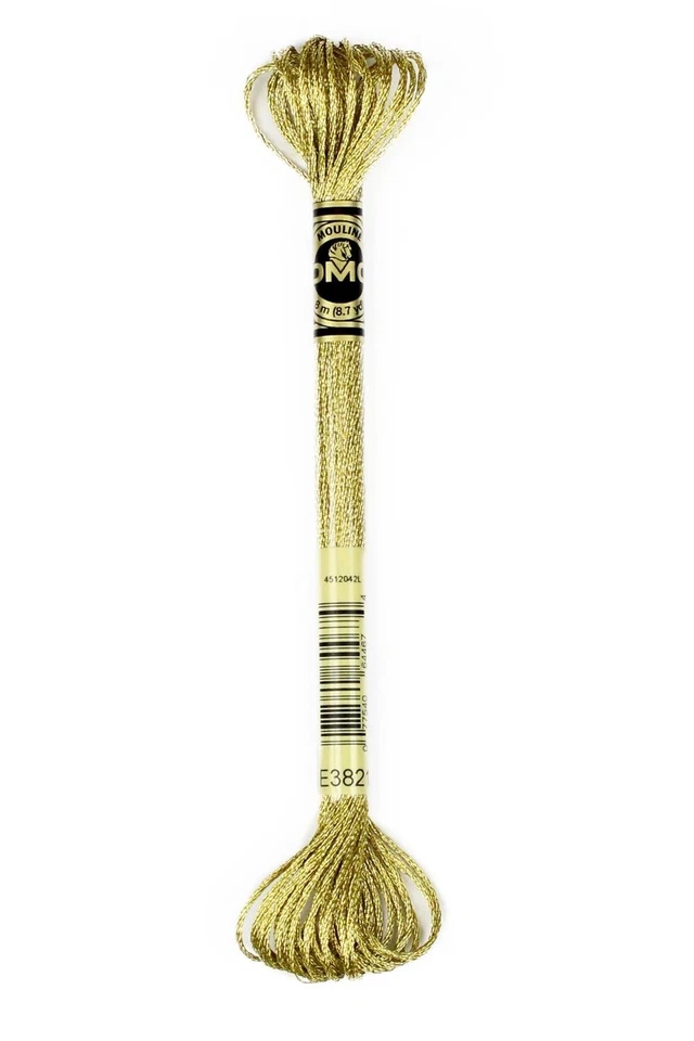 DMC Light Effects Floss, metallic, cross stitch #E3821 - Light Gold - Image 1 of 1