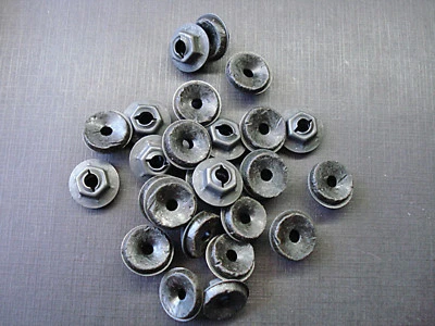 25 GM Chevy Pontiac 3/16" emblem name plate black thread cutting sealer nuts  - Image 1 of 4