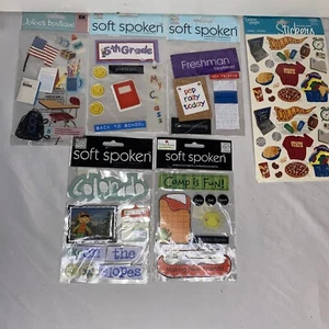 Embellishment stickers lot of 6 school college camp colorado scrapbook - Picture 1 of 7