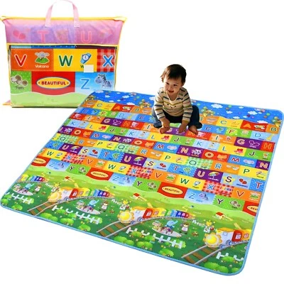 Extra Large Size Non-Toxic Kids Crawling Mat and Play Game Mat 79 x 71 Inch - Image 1 of 4