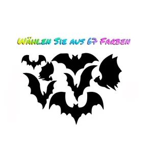 aufkleber Auto Fledermaus Motiv 7 Stück tuning Batman sticker Wohnen halloween - Bild 1 von 4