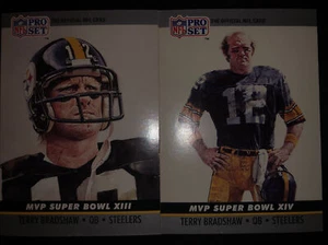 1990 Pro Set Super Bowl MVP Terry Bradshaw Pittsburgh Steelers - Foto 1 di 2
