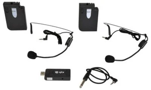 171.812Uk Sistema Di Microfono Wireless UHF A Doppio Neckband U-Mic Usb - Bild 1 von 6