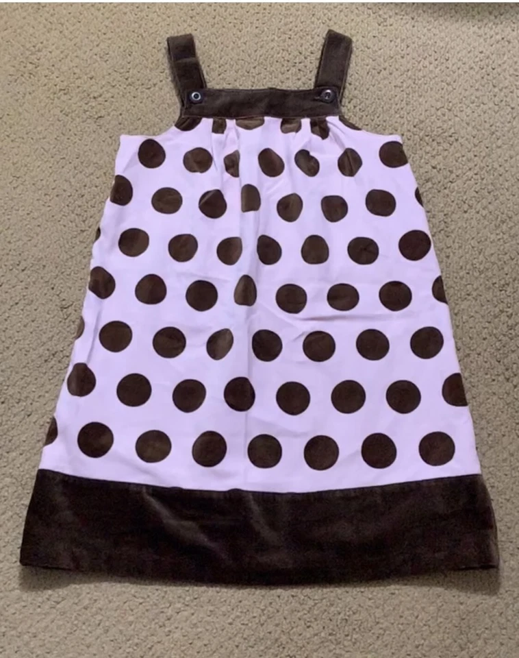 Girls Gymboree Velour Polka Dot Dress - Size 9 - Image 1 of 1