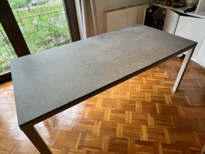 Moderner Wohnzimmertisch Esstisch aus Marmor Grau - Bild 1 von 7