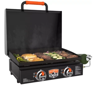 Portable Griddle with Hood Flat Top Blackstone Grill Tailgating Camping LP Gas - Picture 1 of 12
