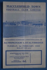 Altrincham v Stalybridge 1965-1966 Macclesfield Floodlight Competition Final - Picture 1 of 1