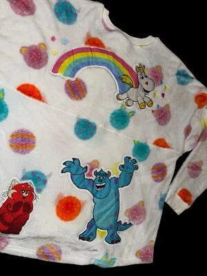 Disney Pixar Spirit Jersey Womens XXL White Turning Red Fluffy Monsters Inc - Image 1 of 4