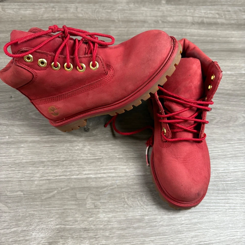 Timberland Premium Waterproof Boot Dark Red Leather Size US 12 Toddler Primaloft - Image 1 of 4
