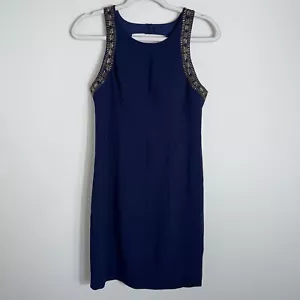 Lilly Pulitzer Sleeveless Chrissy Shift Dress-Navy Blue-Beaded-Size 8-NWT - Picture 1 of 11
