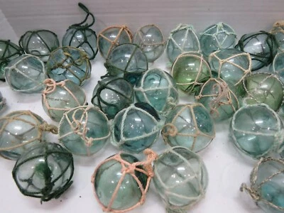 ONE  2+1/4 - 2+1/2 INCH JAPANESE GLASS FISHING NET FLOAT BALL BUOY  (F3C-917C) - Image 1 of 4