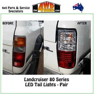 LED Tail Lights Offroad Style fit 80 Series Toyota Landcruiser PAIR - Picture 1 of 5