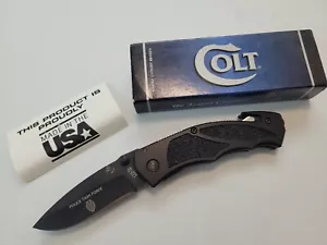 Colt CT0140B Police Task Force Pocket Knife - United Cutlery- Made in USA - NOS - Picture 1 of 7