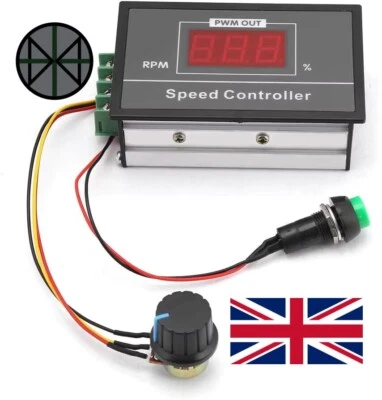 Speed Controller DC 6-60V 12V 24V 36V 48V 30A PWM DC Motor Speed Controller LEDS - Image 1 of 4