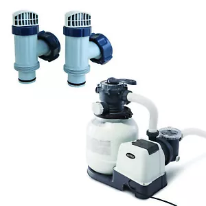 Sand Filter Pump w/ Timer Bundled w/ Plunger Valves Gaskets & Nuts (2 Pack) - Picture 1 of 10