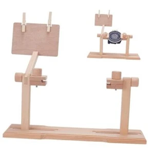 Adjustable Embroidery Hoop Stand Wood Embroidery Hoop Frame Holder Rotated - Picture 1 of 8