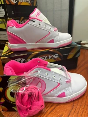 HEELYS PROPEL 2.0 Wheeled Skate Shoe White/Pink BIG KIDS SIZE 6 # 770605H - Image 1 of 4