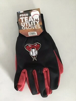 Arizona Diamondbacks MLB Utility Gloves Black NWT D2 - Image 1 of 4