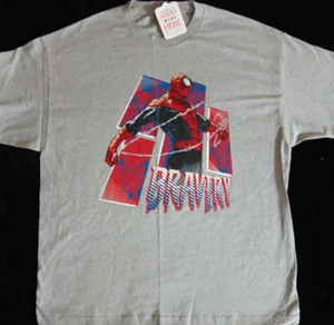MARVEL SPIDERMAN Men's T-Shirt LARGE Licensed Graphic Print Crew Neck Cotton NWT - Picture 1 of 7